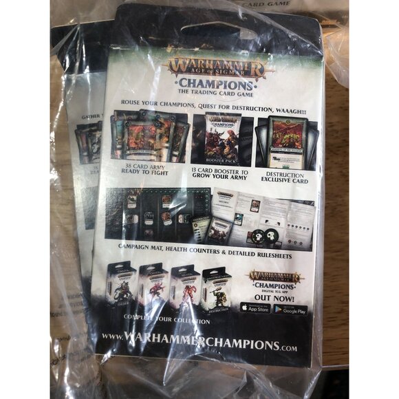 Warhammer Age Of Sigmar Champions Card Game 2 Booster Packs 4 Decks Set Lot - Picture 8 of 12